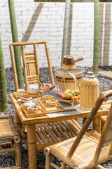 Boiling tea leaves around a fire, also known as weiluzhucha, is a popular leisure lifestyle in...