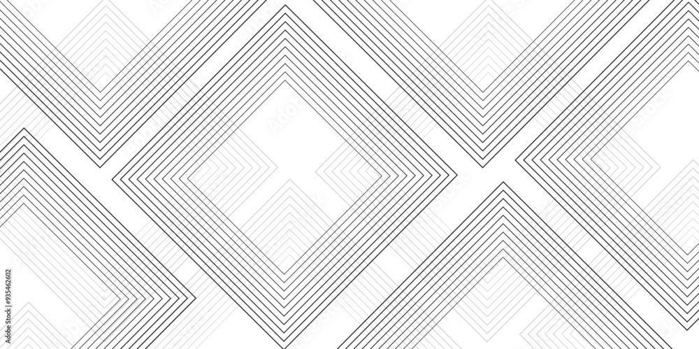 Poster Vector digital art diagonal striped then square Stylish Seamless pattern on white background. modern Creative Design use for book, notebook and calendar covers. high quality textile design, vector.	