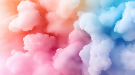 Abstract colorful smoke clouds in a vibrant rainbow gradient. Perfect for backgrounds, design elements, or any project that needs a touch of whimsy.