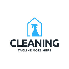 Set of Home Cleaning Services Logo Design Vector. Clean spray logo design.