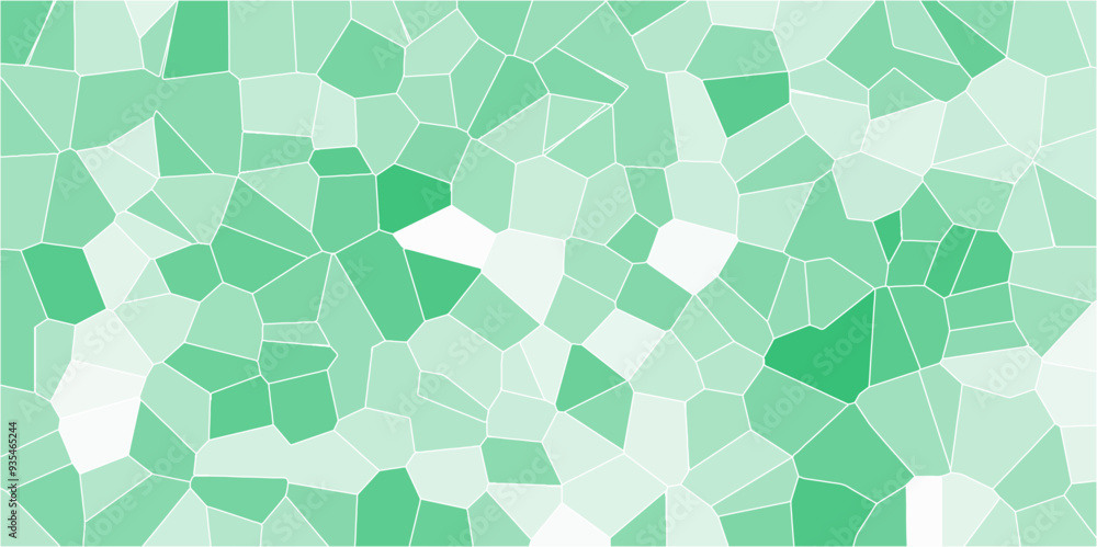 Poster Abstract colorful background with triangles mosaic pattern vector backdrop with hexagons. colorful stoke colors stone tile pattern, vector. Vintage green concrete road texture background.