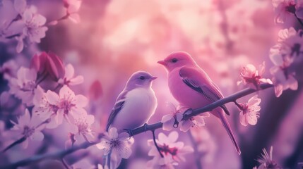 Fototapeta premium A working abstract artwork with flowers, branches, birds, golden brushstrokes on a textured background. An illustration of flowers, branches, birds and a textured background. An oil painting on