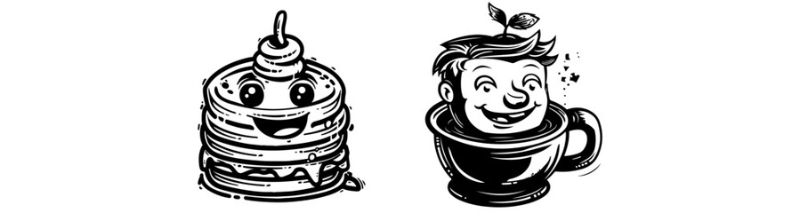 
human,flat illustrations,landing,group of objects