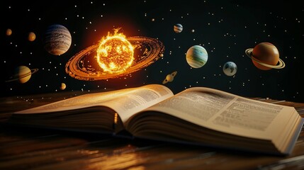 astronomy concept with book