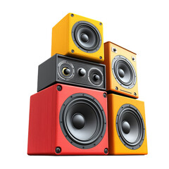 stack audio music speaker isolated.