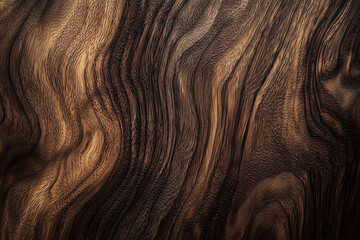 Fototapeta premium Walnut Wood texture, Natural light warm color wood texture with unique grain patterns. Close up of a wooden surface background.