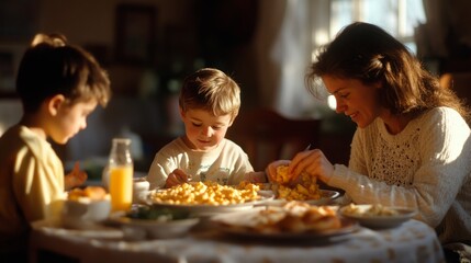 Family Enjoying Meal Together