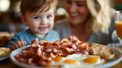 Young Boy Looking at Plate of