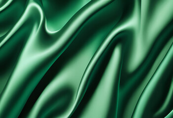 Obraz premium Green satin backgound
