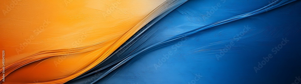 Poster a vibrant gradient transitioning smoothly from warm orange to cool blue, with a subtle texture blend