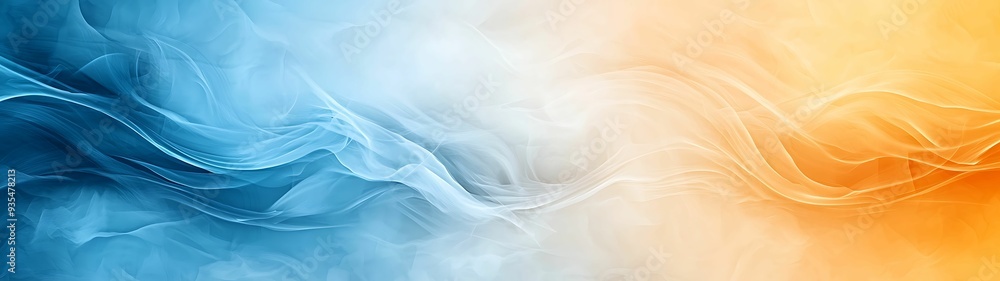 Poster a soft gradient featuring shades of light blue and yellow, transitioning effortlessly into each othe
