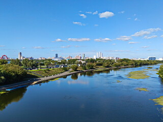 Fototapeta premium The river horizon of the passing summer