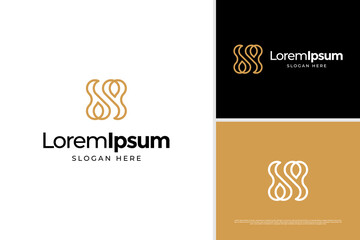 Minimalist letter S cloud logo vector design template