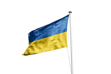 Ukraine flag on transparent background.