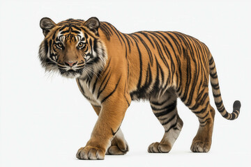 Sumatran Tiger On White Background