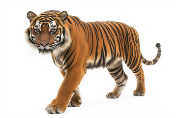 Fototapeta premium Sumatran Tiger On White Background