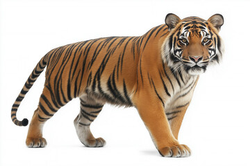 Obraz premium Sumatran Tiger On White Background