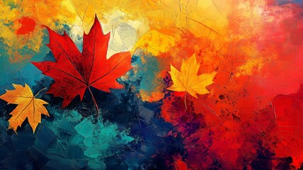 A dynamic and colorful abstract artwork featuring an explosion of vibrant colors and swirling patterns, evoking a sense of energy and creativity.