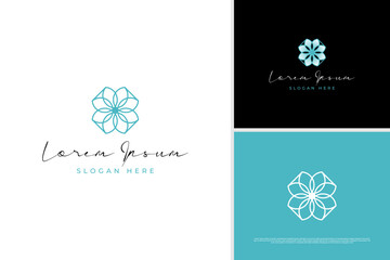 Creative Mandala flower beauty logo vector design template