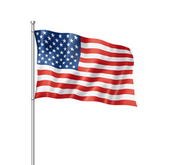 United States flag isolated on white © daboost