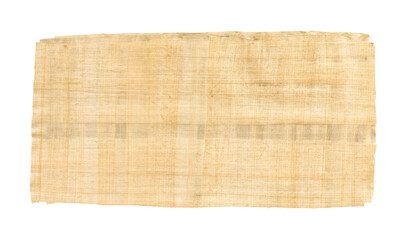 Old papyrus texture isolated on transparent background. Banner wallpaper