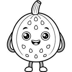 Obraz premium fruit Coloring Page