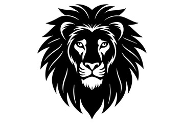 lion head silhouette vector design