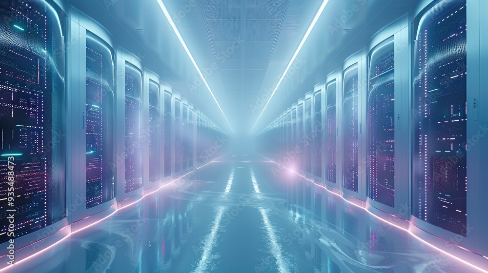 Aufkleber A big data cloud computing data center. Generative AI.