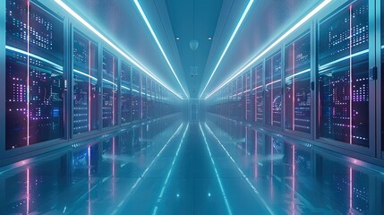 A big data cloud computing data center. Generative AI.