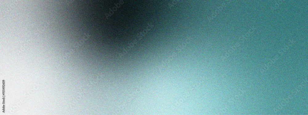 Poster Abstract Blurred grainy texture and teal to white to brown gradient. Light blue grainy gradient background with copy space. white and soft blue with light effect and faded gradient.