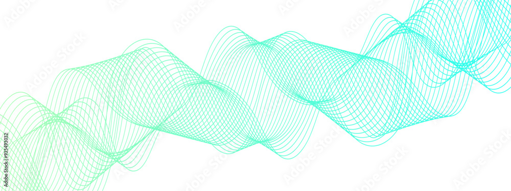 Poster Abstract wavy stripes on a white background isolated. Creative line art Design elements. colorful wave line transparent background modern stream wave background and wave curve lines