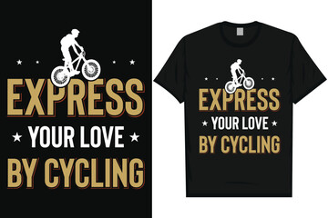 Bicycle riding typography tshirt design