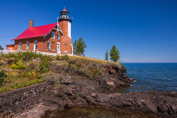 Eagle Harbor Lighthouse Along Lake Superior