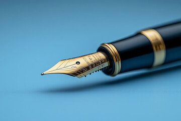 A pen signing a document, isolated on a pastel mint background, symbolizing legal autonomy and the power to make decisions,