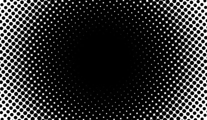 Radial halftone background with many tiny dots