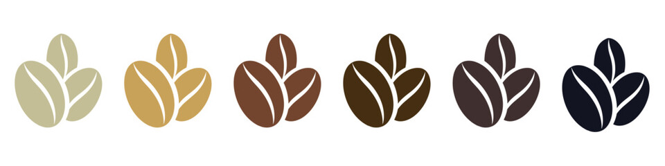 Flat coffee beans vector design. Caffeine sign