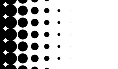 Horizontal haftone gradient with many tiny dots