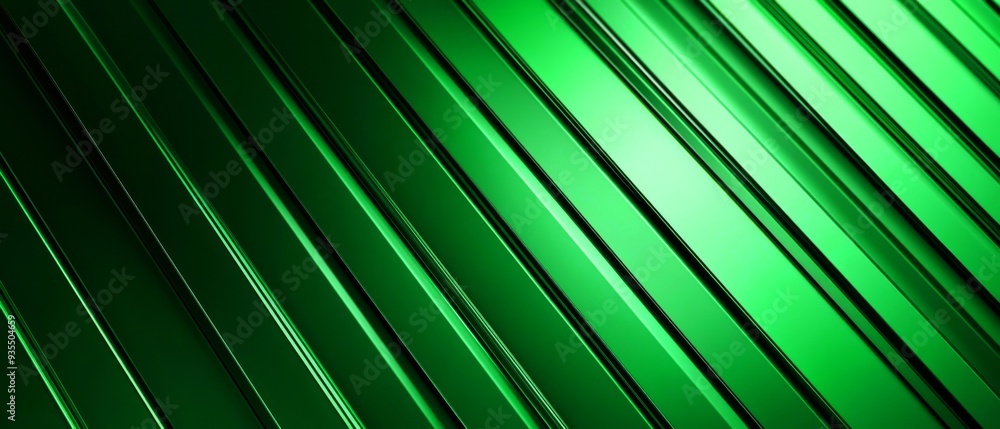 Aufkleber green abstract geometric metallic metal lines stripes triped 3d texture background banner for presen