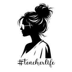 Teacher T-shirt design, Teacher illustration 