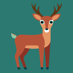 Fototapeta premiumDeer head with tree icon logo vector illustration. 