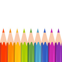 Repeat color pencil. Design for  school projects, print, background. Vector illustration EPS10.
