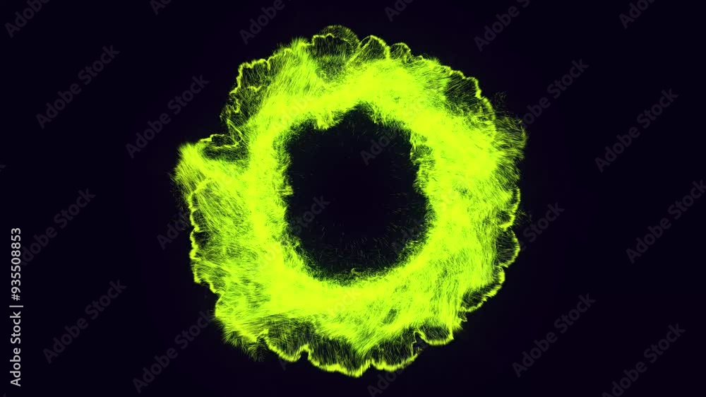Aufkleber shockwaves. glow particles spread like ink effect. luma matte as alpha channel. emitter ball emit sw
