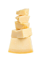 parmesan cheese on empty background.