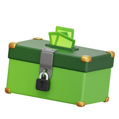 green infaq box 3d illustration