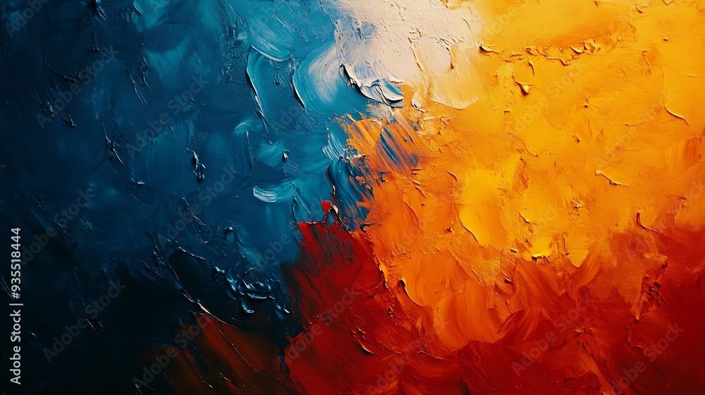 Aufkleber abstract oil paint texture on canvas background : generative ai