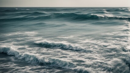 waves crashing on the beach