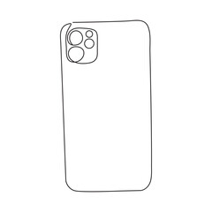 Communication line icon concept.Mobile Phone line icon design.