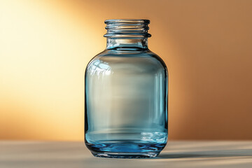 A water canteen, isolated on a pastel cream background, representing hydration during long days in the field,