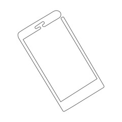 Communication line icon concept.Mobile Phone line icon design.