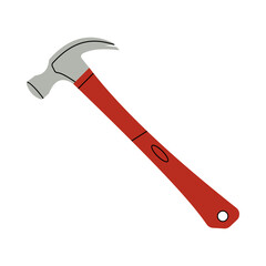 Hammer Icon, Perfect for the design and illustration of carpentry tools, work tools, building shops, and mechanical equipment